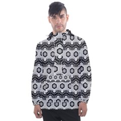 Pattern Abstractstyle Seamless Men s Front Pocket Pullover Windbreaker