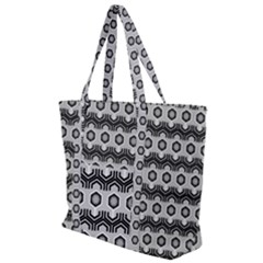 Pattern Abstractstyle Seamless Zip Up Canvas Bag by Pakrebo