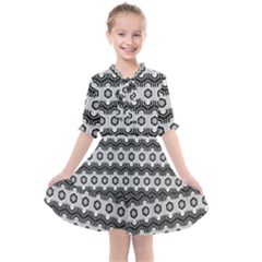 Pattern Abstractstyle Seamless Kids  All Frills Chiffon Dress