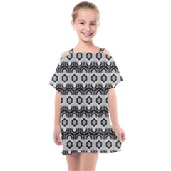 Pattern Abstractstyle Seamless Kids  One Piece Chiffon Dress