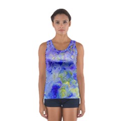 Abstract Blue Sport Tank Top  by Pakrebo