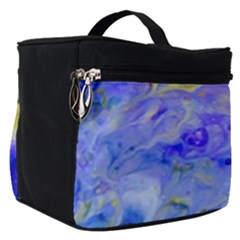 Abstract Blue Make Up Travel Bag (small)