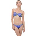 Abstract Blue Classic Bandeau Bikini Set View1