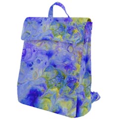 Abstract Blue Flap Top Backpack