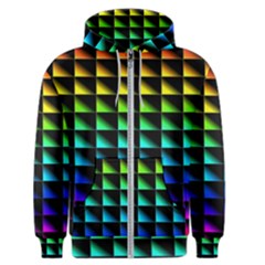 Rainbow Colour Bright Background Men s Zipper Hoodie by Pakrebo