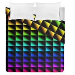 Rainbow Colour Bright Background Duvet Cover Double Side (queen Size) by Pakrebo