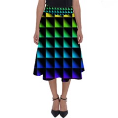 Rainbow Colour Bright Background Perfect Length Midi Skirt by Pakrebo