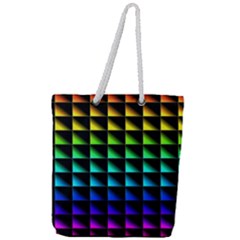 Rainbow Colour Bright Background Full Print Rope Handle Tote (large) by Pakrebo