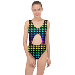 Rainbow Colour Bright Background Center Cut Out Swimsuit by Pakrebo