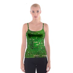 Background Green Board Business Spaghetti Strap Top by Pakrebo