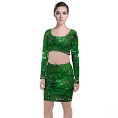 Background Green Board Business Top And Skirt Sets by Pakrebo