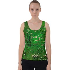 Background Green Board Business Velvet Tank Top by Pakrebo