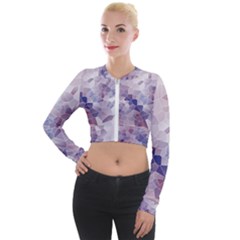 Americana Abstract Graphic Mosaic Long Sleeve Cropped Velvet Jacket