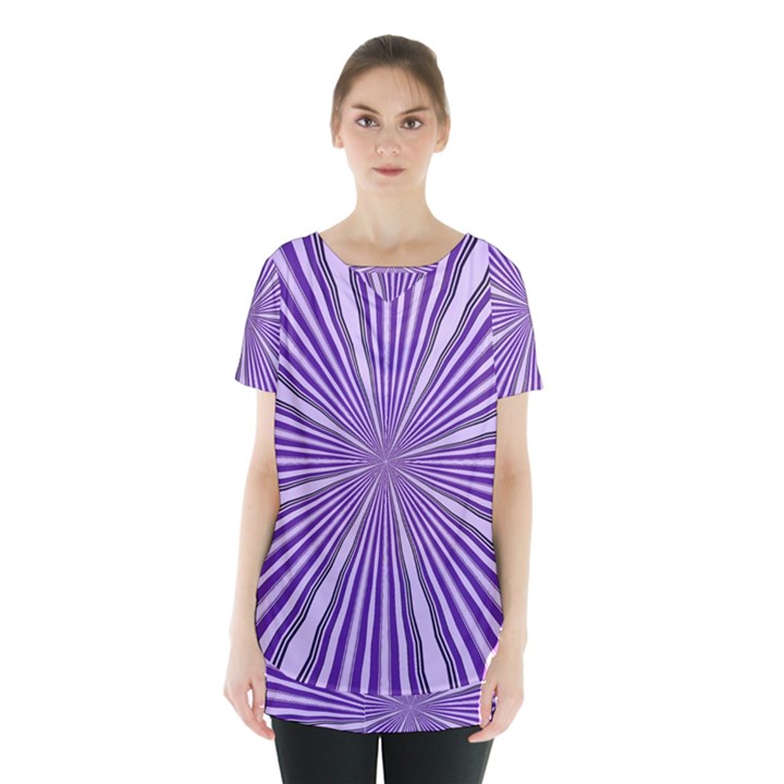 Background Abstract Purple Design Skirt Hem Sports Top