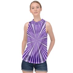 Background Abstract Purple Design High Neck Satin Top by Pakrebo