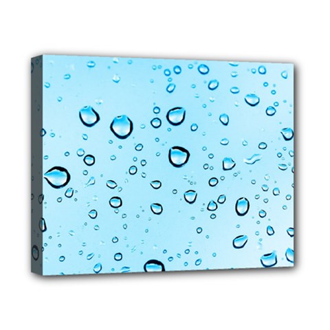 Drops Water Pane Rain Glass Canvas 10  X 8  (stretched) by Pakrebo