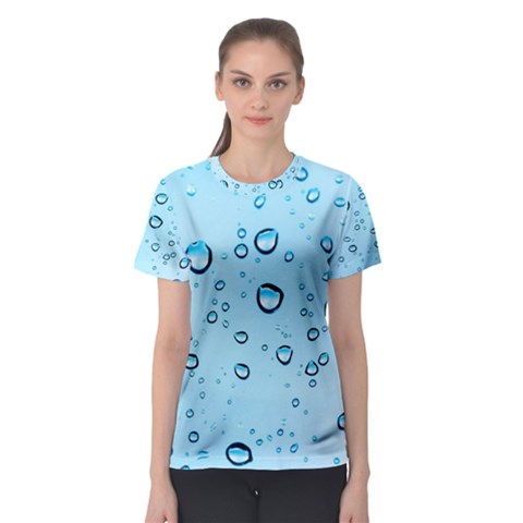 Drops Water Pane Rain Glass Women s Sport Mesh Tee by Pakrebo