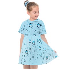 Drops Water Pane Rain Glass Kids  Sailor Dress by Pakrebo