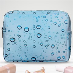 Drops Water Pane Rain Glass Make Up Pouch (large) by Pakrebo