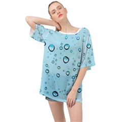 Drops Water Pane Rain Glass Oversized Chiffon Top