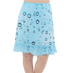 Drops Water Pane Rain Glass Fishtail Chiffon Skirt