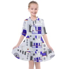 Background Santorini Greece Kids  All Frills Chiffon Dress