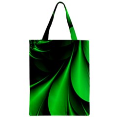 Green Line Lines Background Zipper Classic Tote Bag by Pakrebo