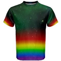 Galaxy Rainbow Universe Star Space Men s Cotton Tee by Pakrebo