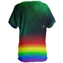 Galaxy Rainbow Universe Star Space Women s Oversized Tee View2