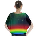 Galaxy Rainbow Universe Star Space Batwing Chiffon Blouse View2