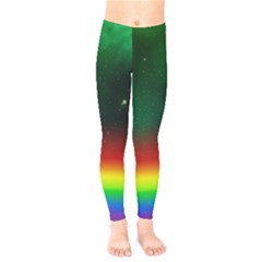 Galaxy Rainbow Universe Star Space Kids  Legging by Pakrebo