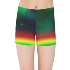 Galaxy Rainbow Universe Star Space Kids  Sports Shorts by Pakrebo