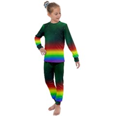 Galaxy Rainbow Universe Star Space Kids  Long Sleeve Set  by Pakrebo