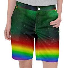 Galaxy Rainbow Universe Star Space Pocket Shorts by Pakrebo