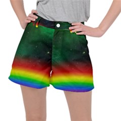 Galaxy Rainbow Universe Star Space Ripstop Shorts by Pakrebo