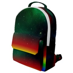 Galaxy Rainbow Universe Star Space Flap Pocket Backpack (small) by Pakrebo