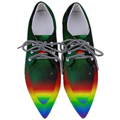 Galaxy Rainbow Universe Star Space Pointed Oxford Shoes