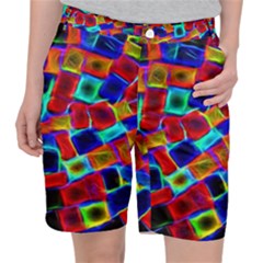 Neon Glow Glowing Light Design Pocket Shorts by Pakrebo