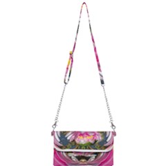 Flower Ornament Color Background Mini Crossbody Handbag by Pakrebo