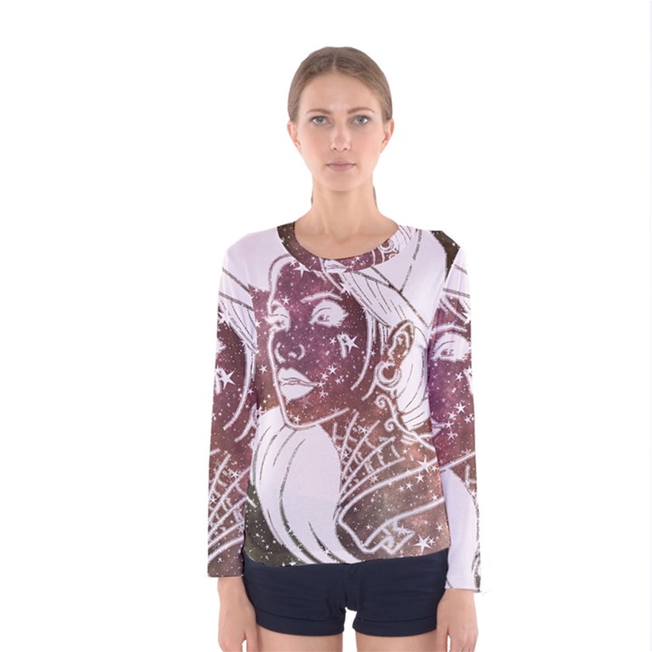 Galaxy Stars Giel Women s Long Sleeve Tee