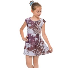 Galaxy Stars Giel Kids  Cap Sleeve Dress