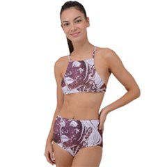 Galaxy Stars Giel High Waist Tankini Set by snowwhitegirl