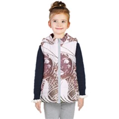 Galaxy Stars Giel Kids  Hooded Puffer Vest