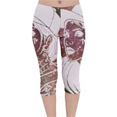 Galaxy Stars Giel Velvet Capri Leggings 