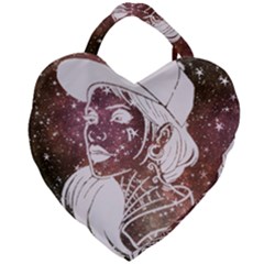 Galaxy Stars Giel Giant Heart Shaped Tote by snowwhitegirl