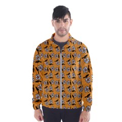 Daisy Orange Men s Windbreaker by snowwhitegirl