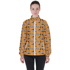 Daisy Orange Women s High Neck Windbreaker by snowwhitegirl