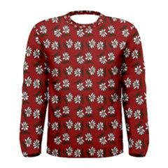 Daisy Red Men s Long Sleeve Tee by snowwhitegirl