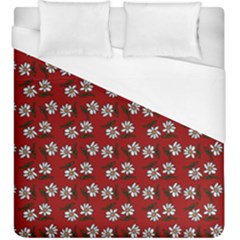 Daisy Red Duvet Cover (king Size)