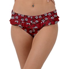 Daisy Red Frill Bikini Bottom